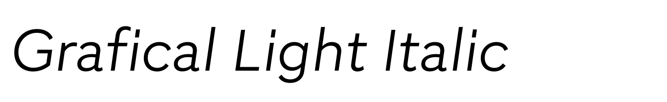 Grafical Light Italic